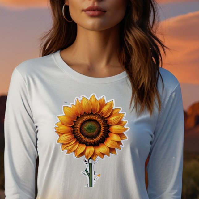 Solros | Kvinnors vanliga sötskjorta T Shirt (Skapare uppladdad)