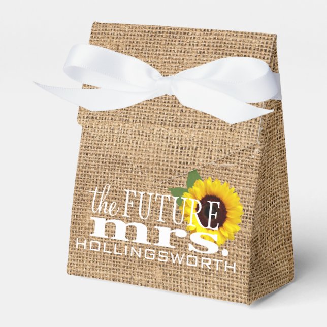 Solros Land Burlap-favoriter | MÖHIPPA Presentaskar (Framsidan Sidan)