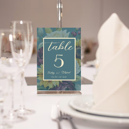Solros Land Elegance Bröllop Bordsnummer