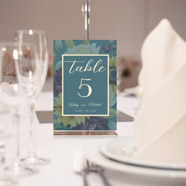 Solros Land Elegance Bröllop Bordsnummer (Skapare uppladdad)