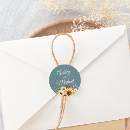 Solros Land Elegance Runt Klistermärke