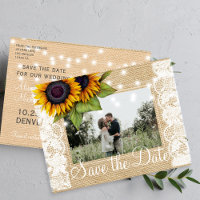 Solros landskapsduk bård av spets save the date br