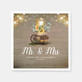 Solros Lantern Rustic Land Fall Wedding Pappersservett