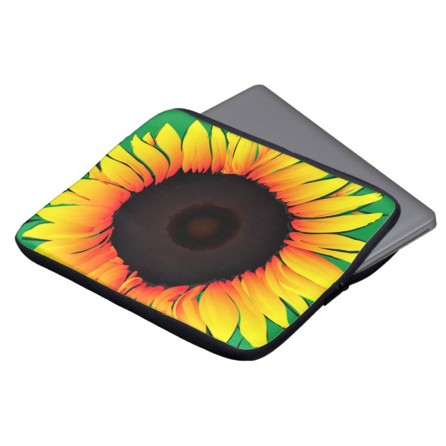 Solros Laptop sleeve - Anpassningsbar Färg (Framsida topp)