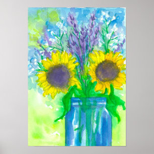 Solros Lavender Bouquet Poster