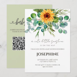 Solros Lille Solsken QR-register Barnkalas Inbjudningar