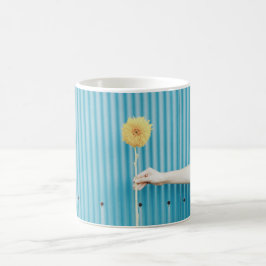 Solros ljusa Himawari - blåttgultblomma Kaffemugg
