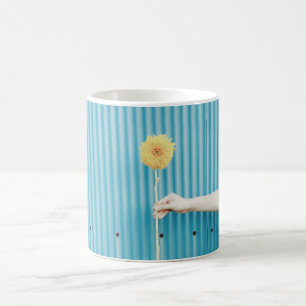 Solros ljusa Himawari - blåttgultblomma Kaffemugg