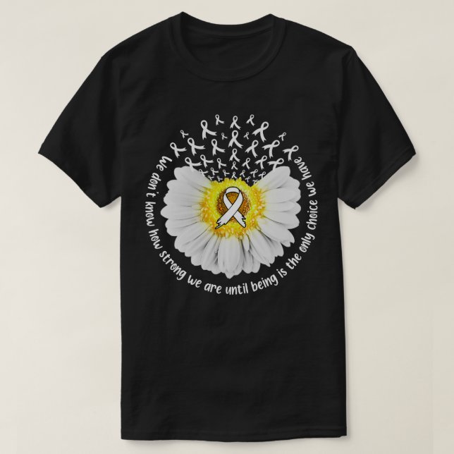 Solros Lung Awareness White Ribbon i november T Shirt (Design framsida)