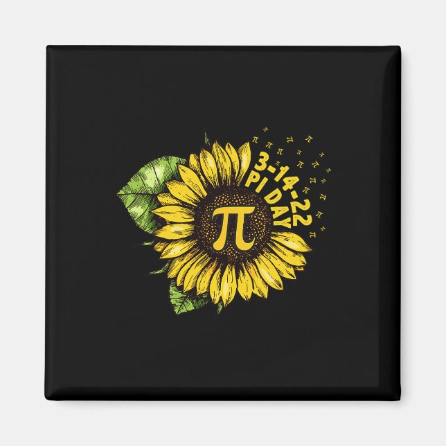 Solros Lycklig Pi Day Shirt Mathemtemat Math Teach Magnet (Framsidan)