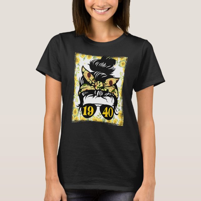 Solros Mamma, född 1940  dagsvatt T Shirt (Framsida)