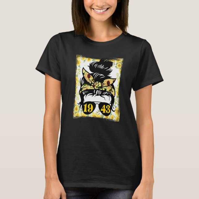 Solros Mamma, född 1943,  dagsvatt T Shirt (Framsida)