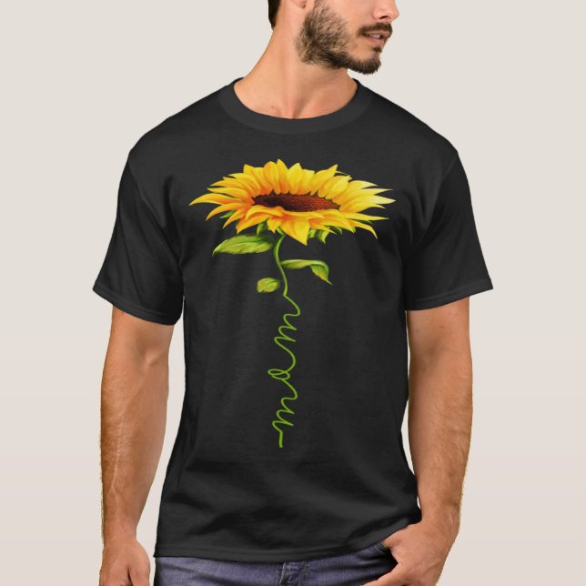 Solros Mamma Mors dag Blommigt  Funny Matching F T Shirt (Framsida)