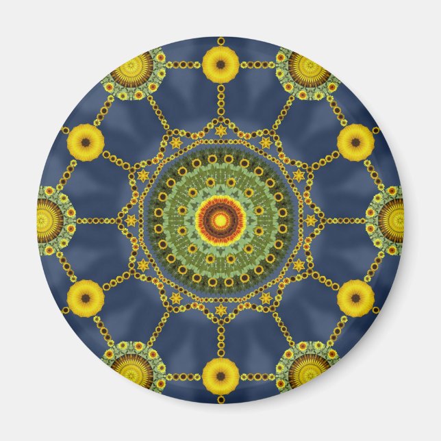 Solros Mandala Array Magnet (Framsidan)
