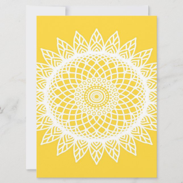 Solros Mandala - Unik gåva från sommardag (Framsida)