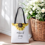 Solros Matron från Honor Bröllop Tygkasse<br><div class="desc">Solros Matron of Honor Bröllop Tote Bag,  Wedding Favors,  Brudens sida Favors. Fler produkter med den här designen finns i samlingen nedan.</div>