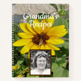 Solros med Bee Photo Grandma's Recipe Bok