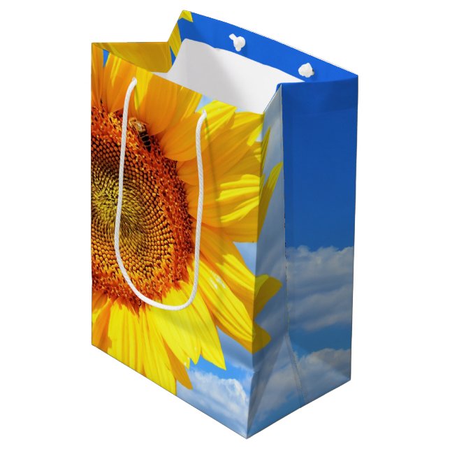 Solros med Bees Gift Bag (Framsidan Vinklad)