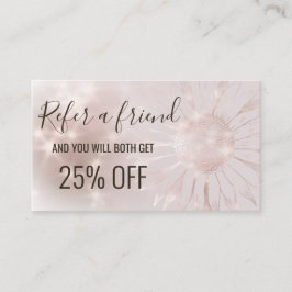 solros med hänskjutningskort visitkort