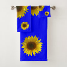 Solros med Mörk Bright Blue