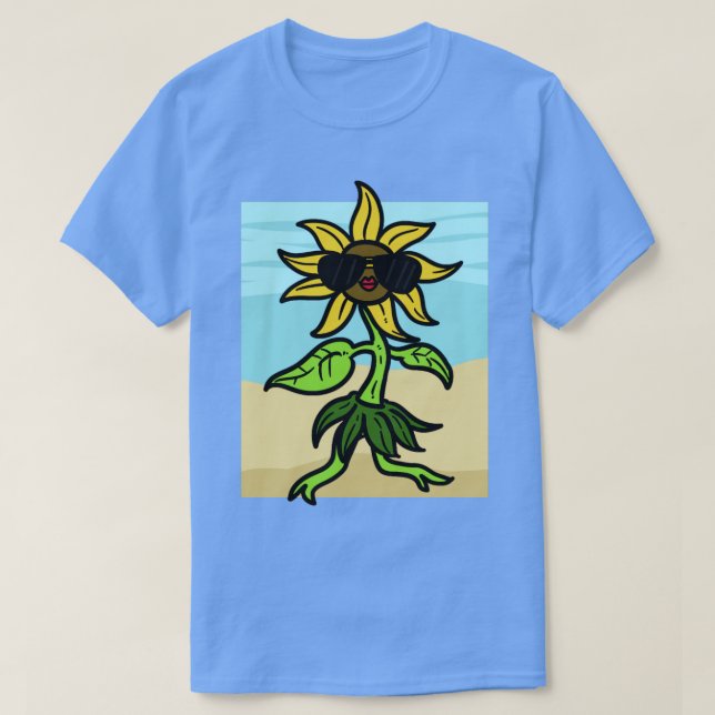 Solros med solglasögon i Sol T Shirt (Design framsida)