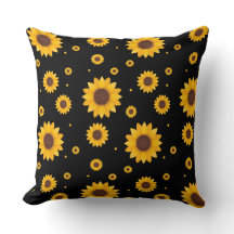 Solros med svart bakgrund