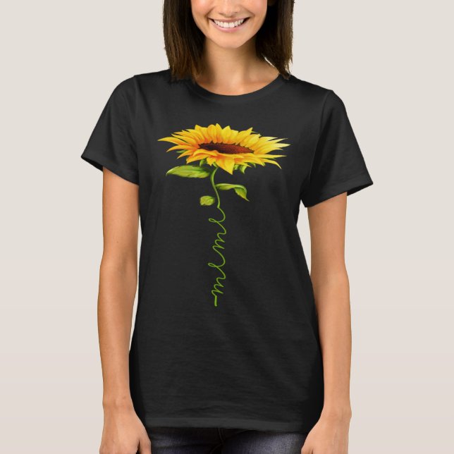 Solros Meme Mors dag Blommigt Funny Matching T Shirt (Framsida)