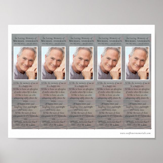 Solros Memorial Bokmärken Poster (Framsidan)