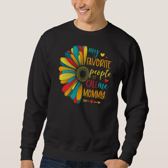 Solros Mina favoriter kallar mig Mamma 2022 Mo Lång Ärmad Tröja (Framsida)