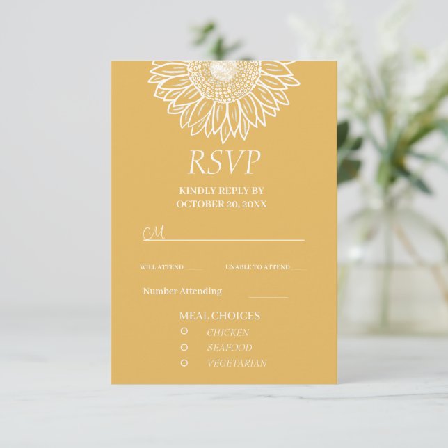 Solros Modern Trädgård Blommig OSA Kort (Stående Fram)