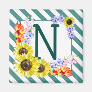 Solros Monogram Teal Rand Magnet