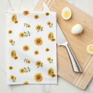 Solros Mönster Large Kitchen Towel Kökshandduk