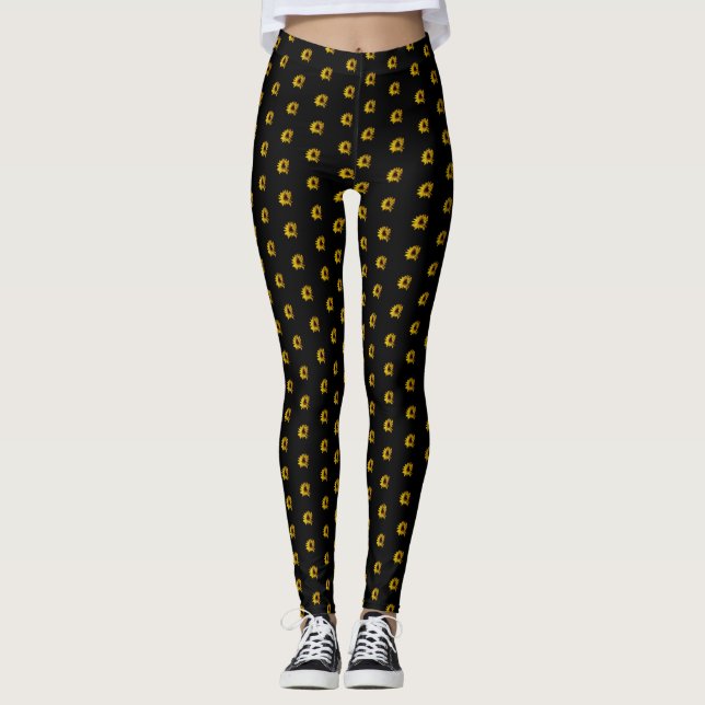 Solros Mönster Leggings (Framsida)