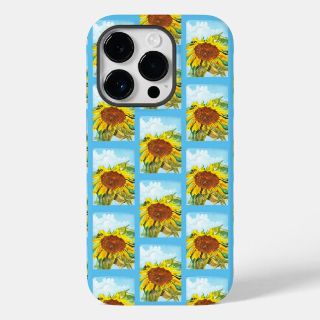 Solros Mönster med moln och Himlar (Baksida)