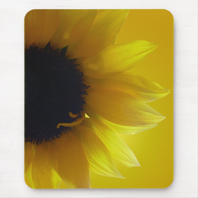 Solros Mousepad BeSnygg Gult Flower Gifts Musmatta (Framsidan)