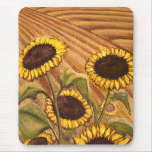Solros Mousepad BeSnygg Gult Flower Gifts Musmatta