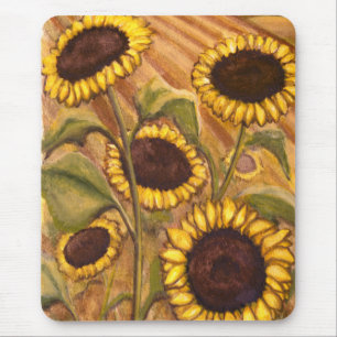 Solros Mousepad BeSnygg Gult Flower Gifts Musmatta