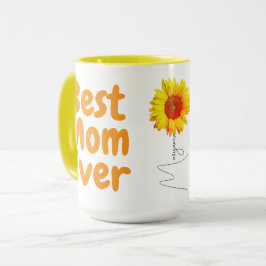 Solros Mugg | Bästa Mamma någonsin (Monogram & Nam