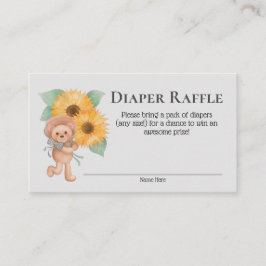 Solros Nalle Babykläder Förkläde Raffle Tilläggskort