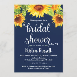 Solros Navy Bröllopsfest Inbjudningar