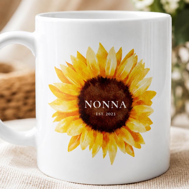 Solros Nonna-mugg | Mormorspresent Kaffemugg (Skapare uppladdad)