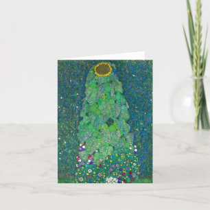 Solros, oändliga prickar efter Gustav Klimt Tack Kort