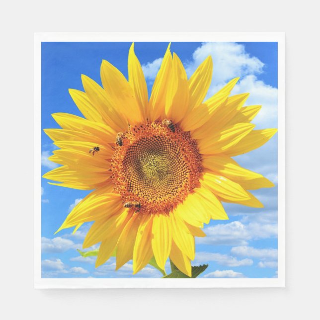 Solros och Bes Napkins Pappersservett (Framsidan)