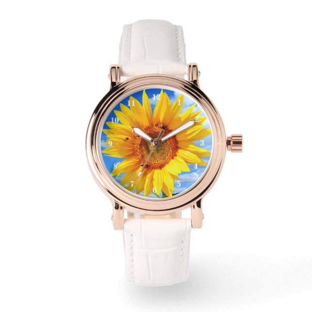 Solros och bin Watch Armbandsur (Framsida)