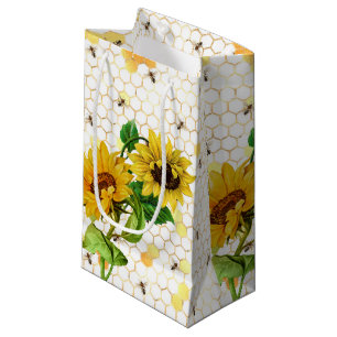 Solros- och biserien design sex små gift-säckar