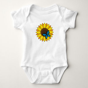 Solros och blå fjäril t shirt