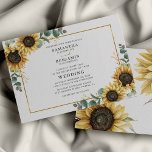 Solros och Eucalyptus Greenery Blommigt Bröllop Inbjudningar<br><div class="desc">Inbjudan till blommigt Solros och Eucalyptus Foliage Wedding kan du enkelt anpassa med dina bröllop-detaljer eller ändra layout och ordalydelse helt för en födelsedagsfest,  årsdag firande eller babydusch.</div>