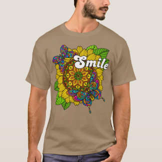 Solros och fjäril-design för sjömil Hippy T Shirt