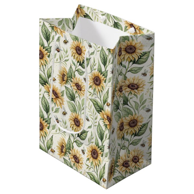 Solros och humlor Blommig (Framsidan Vinklad)