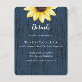 Solros och Ljus Rustic Bröllop Inbjudningar